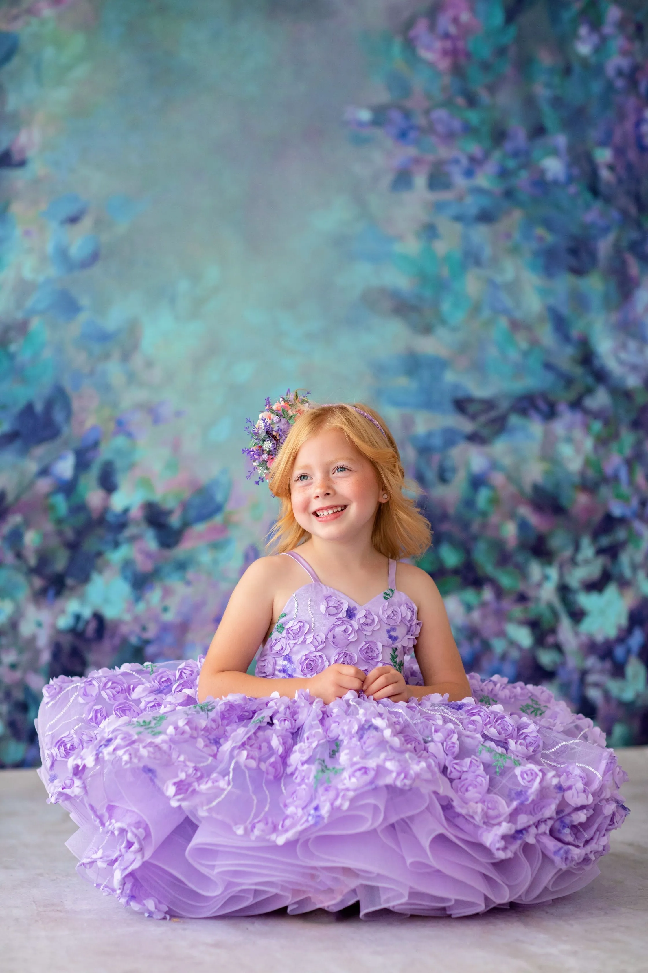 Petal "Eva" Petal Length Dress  Cape (4 Year-Petite 5 Year)