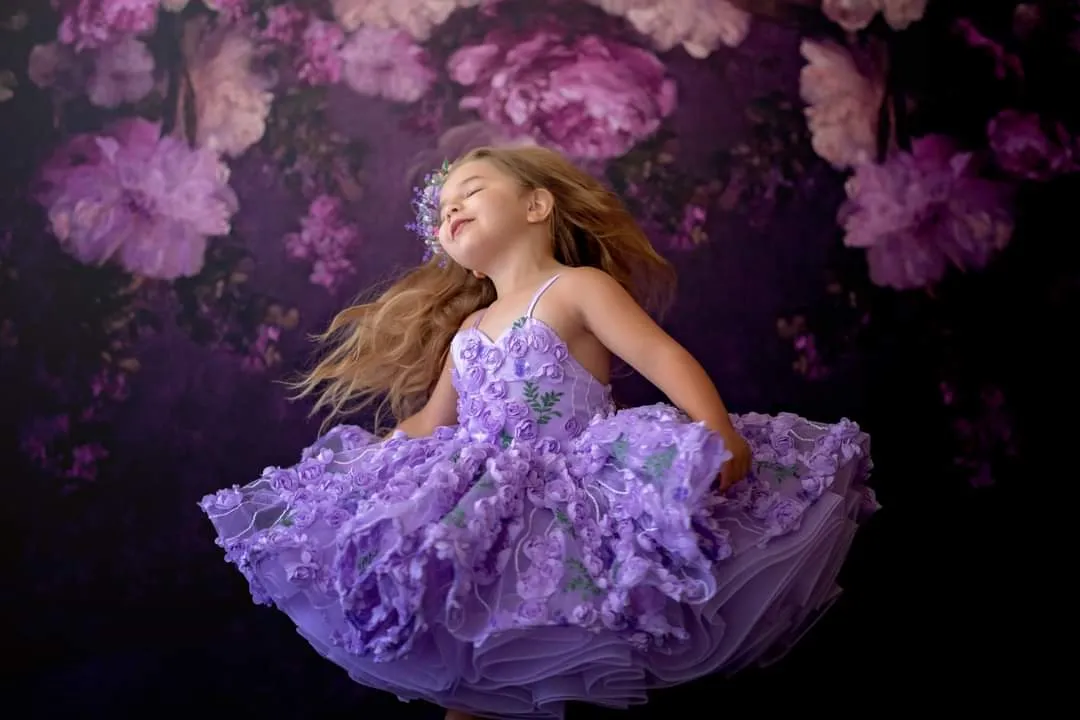 Petal "Eva" Petal Length Dress  Cape (4 Year-Petite 5 Year)