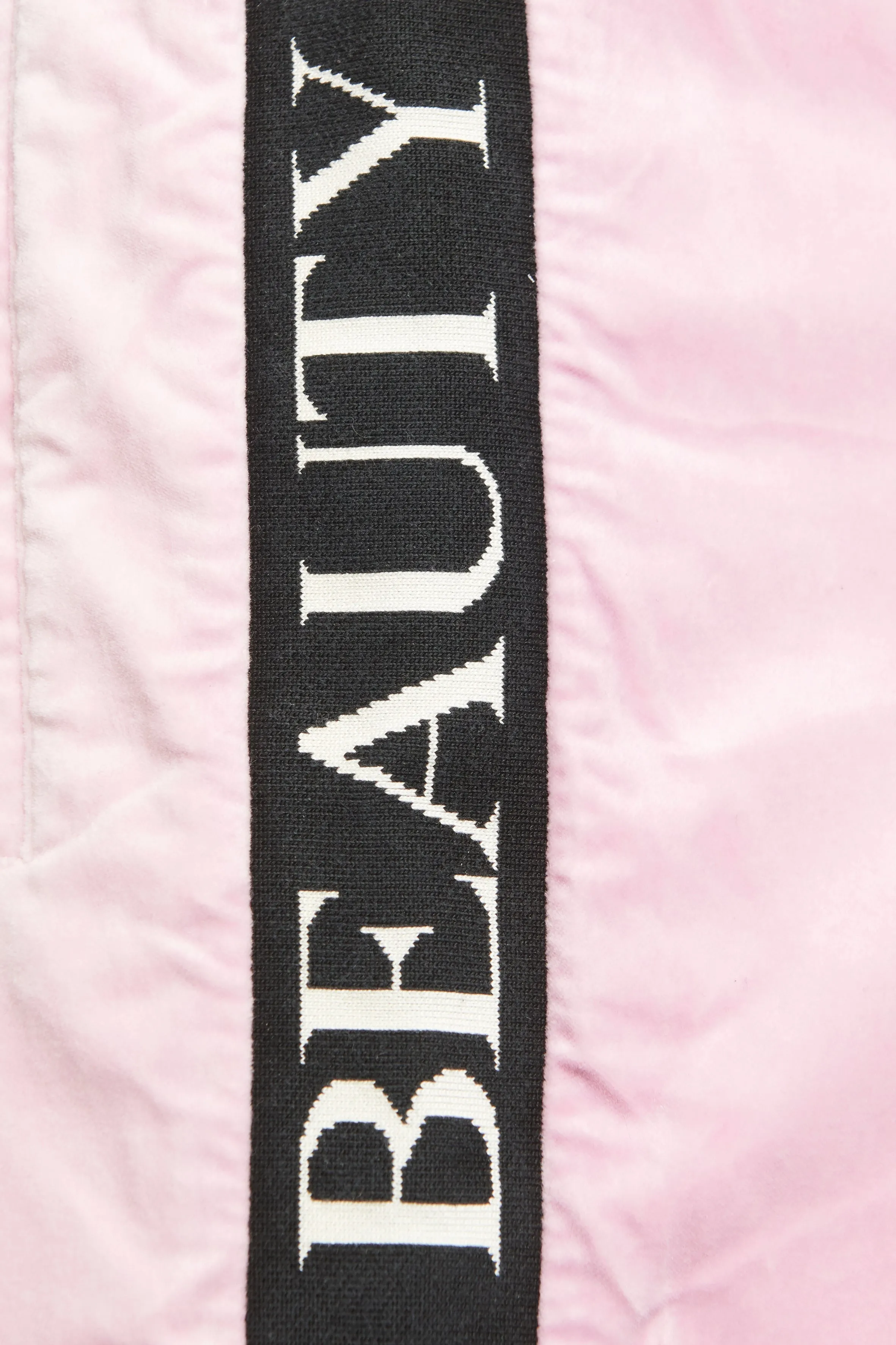 Pink and Black Velvet Preowned Track Pants