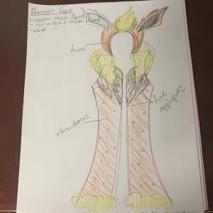 Preorder Flareon Inspired Ear Cape Robe Cosplay Dance Costume Halloween
