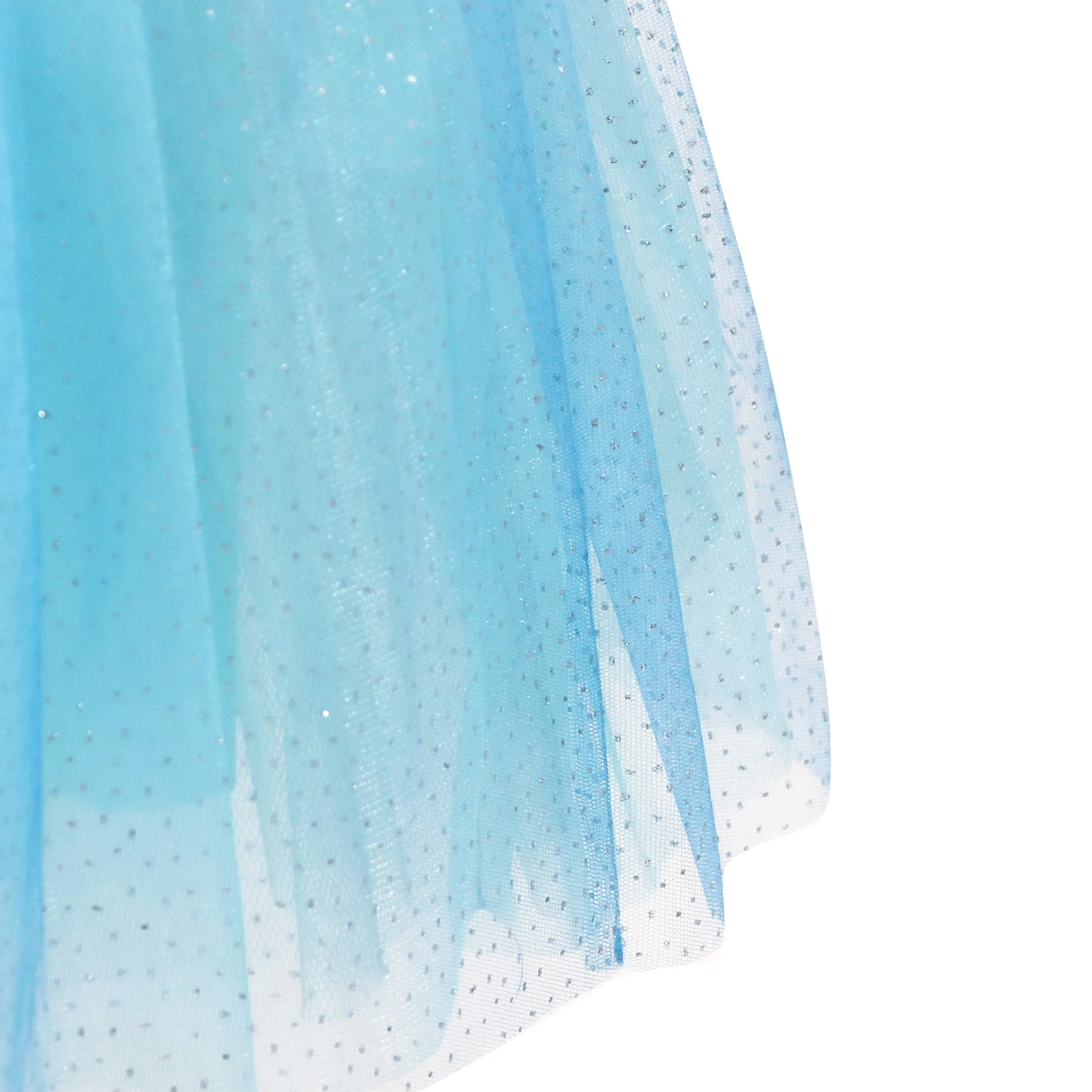 Princess Sapphire Velvet Dress With Tulle Skirt