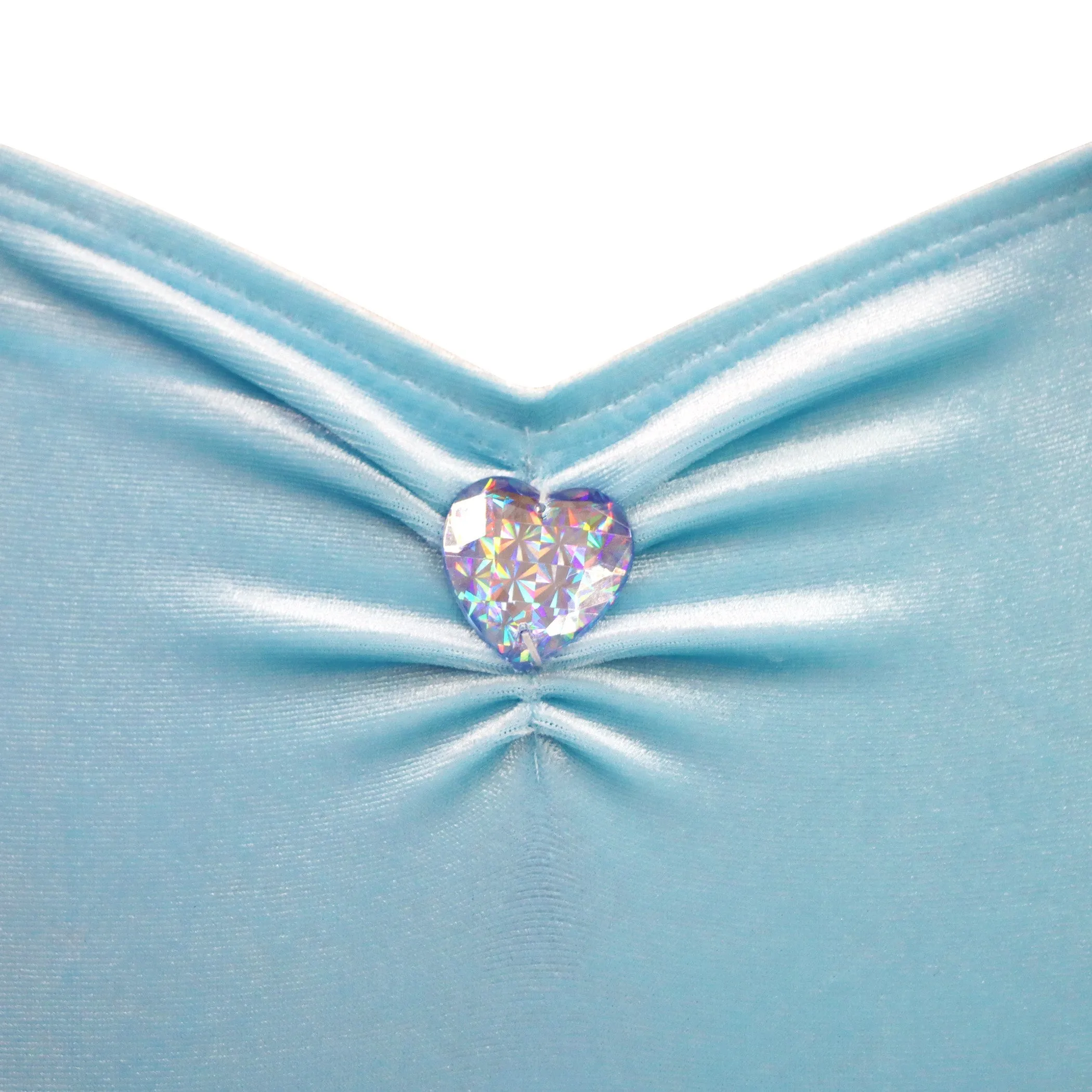 Princess Sapphire Velvet Dress With Tulle Skirt