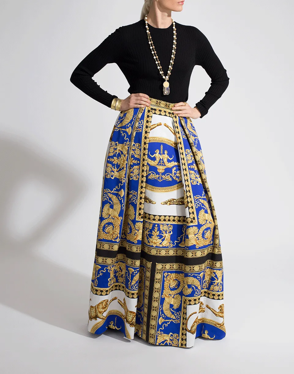 Printed Maxi Skirt