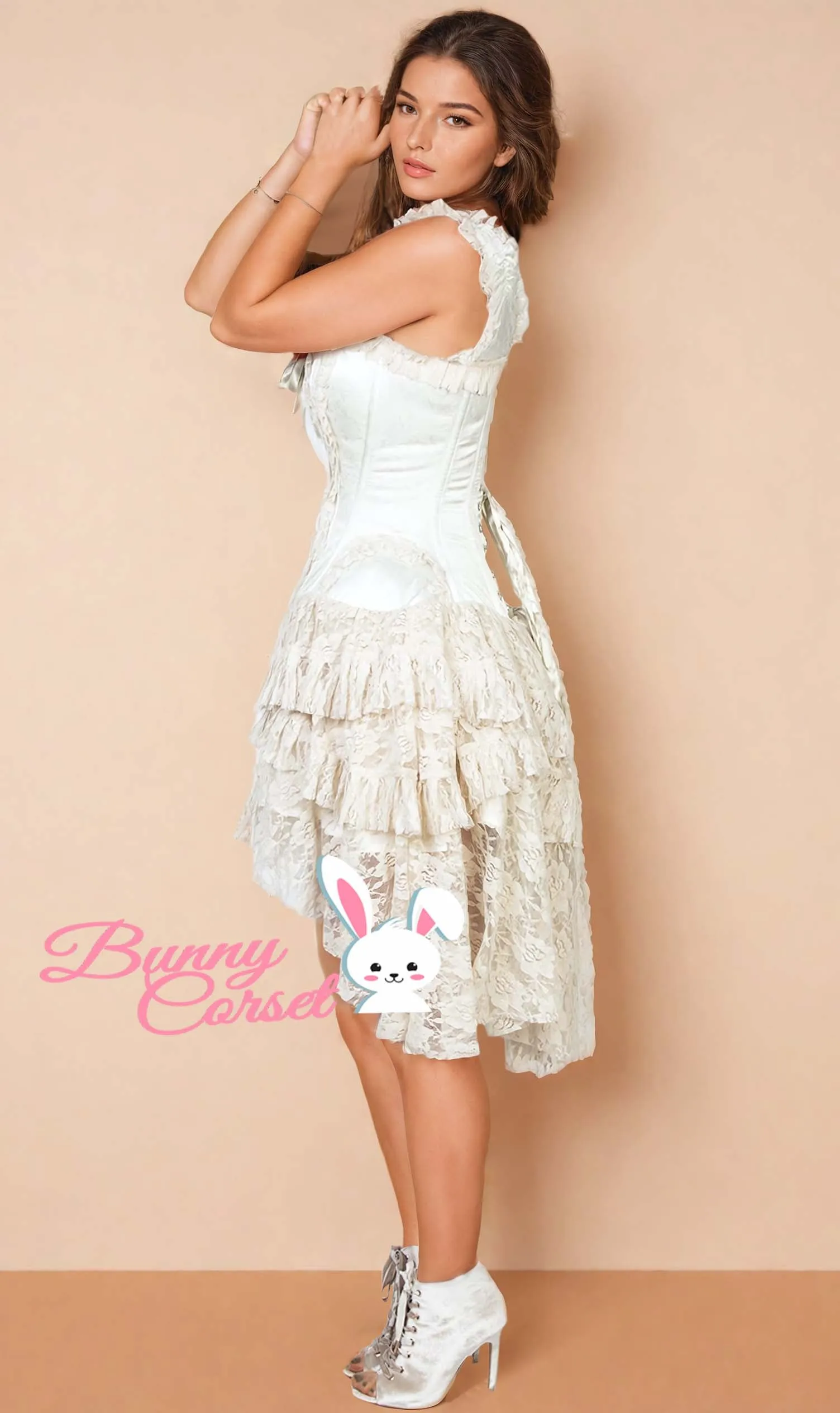 Printed Victorian Inspired Corset Dress