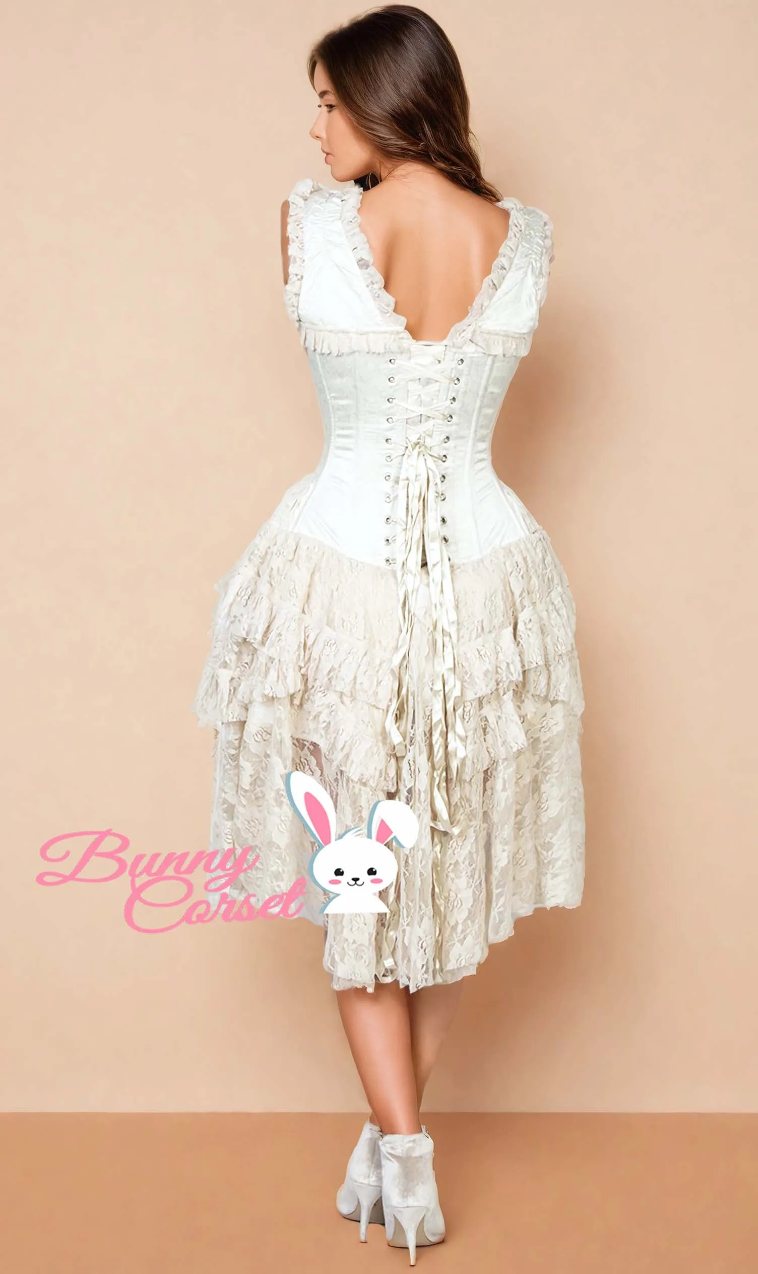 Printed Victorian Inspired Corset Dress