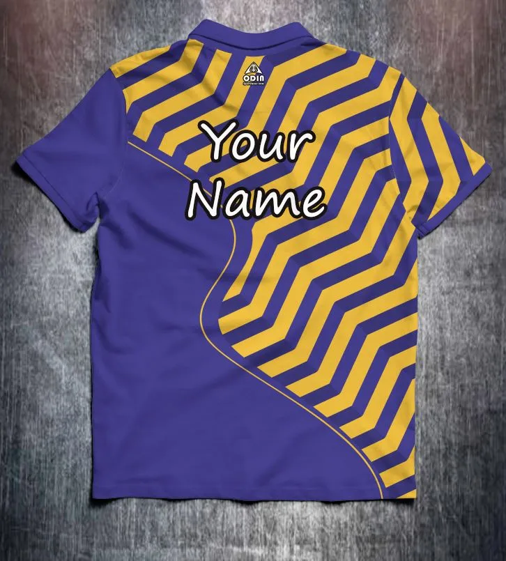 Purple Yellow ZigZag Design Shirt