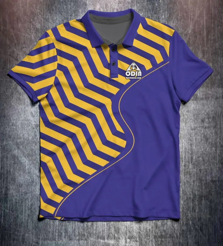 Purple Yellow ZigZag Design Shirt
