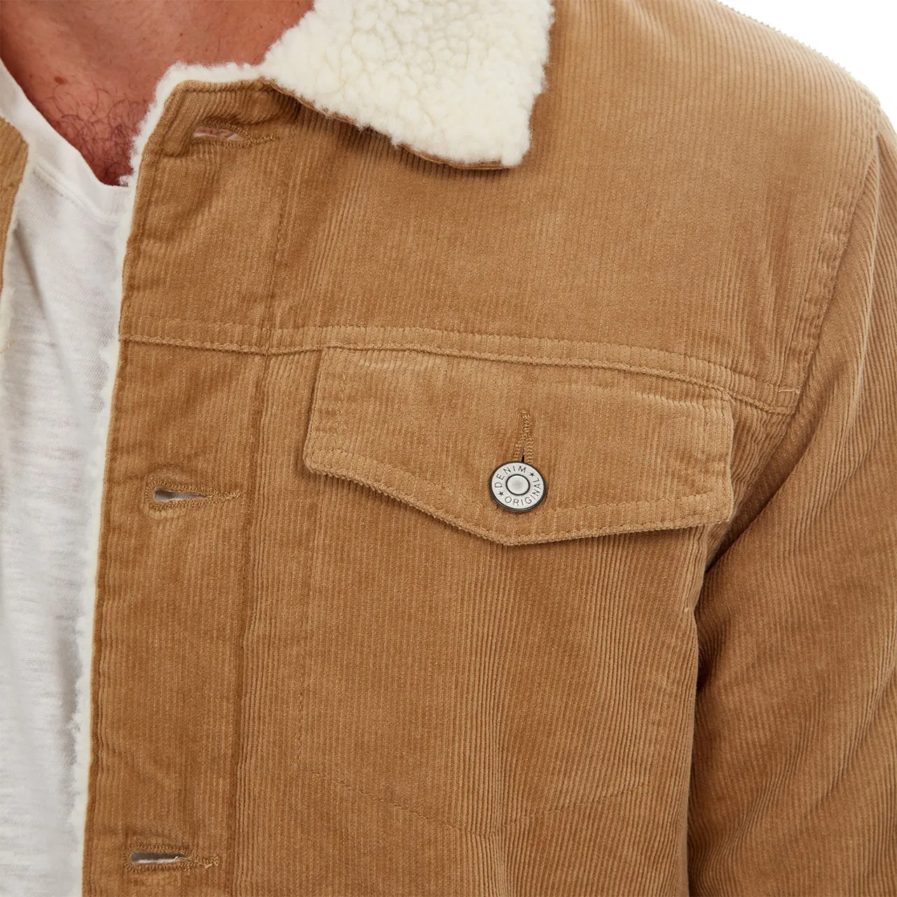 PX - "KOLTON" Corduroy Aviator Jacket in Khaki