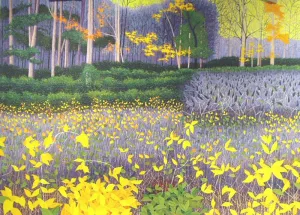 "Autumn Marsh" by Gordon Mortensen - Limited Edition Landscape Reduction Woodblock Print