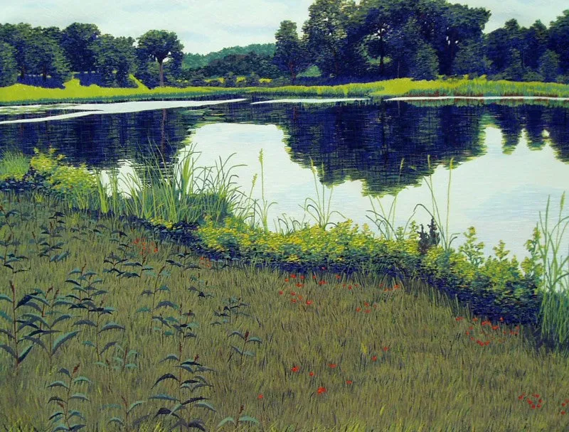 "Early June" by Gordon Mortensen - Limited Edition Landscape Reduction Woodblock Print