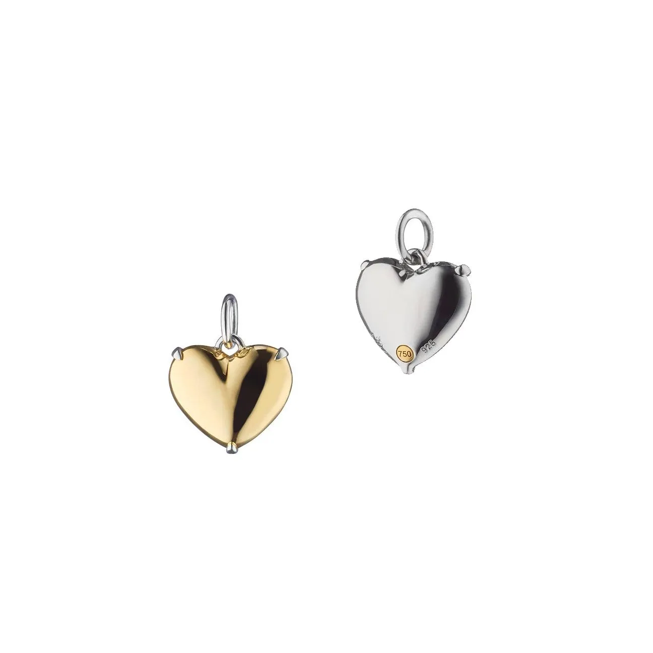 "Heart of Gold" Two-Tone Charm Necklace