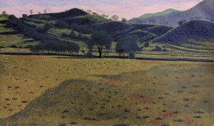 "High Meadows" by Gordon Mortensen - Limited Edition Landscape Reduction Woodblock Print