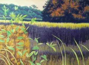 "Natick Marsh" by Gordon Mortensen - Limited Edition Landscape Reduction Woodblock Print