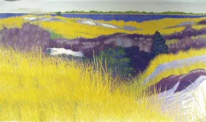 "North Massachusetts Coast" by Gordon Mortensen - Limited Edition Landscape Reduction Woodblock Print