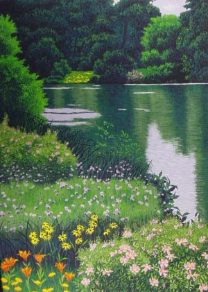 "Red River" by Gordon Mortensen - Limited Edition Landscape Reduction Woodblock Print
