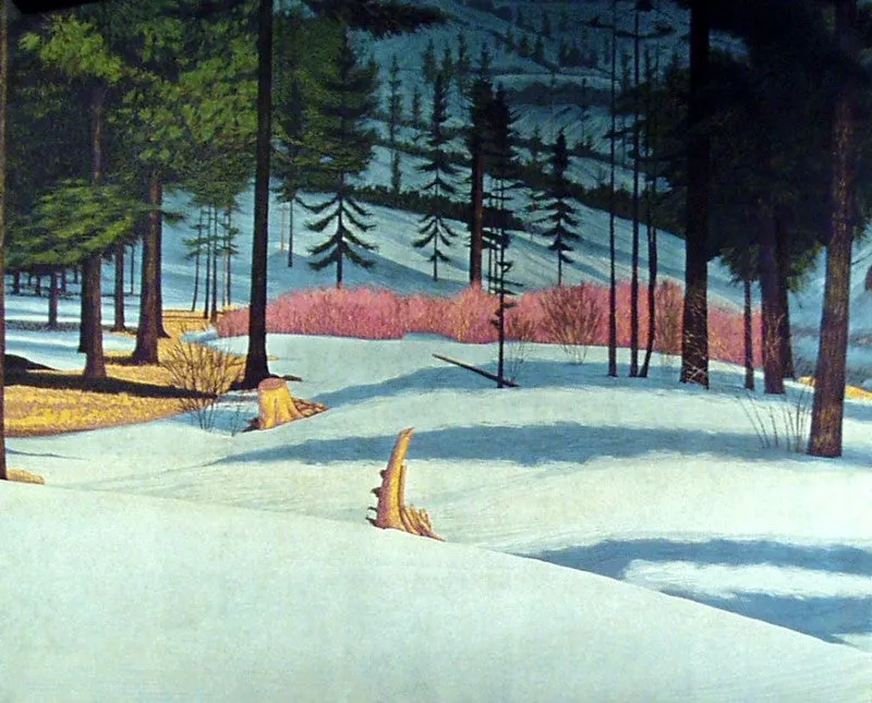 "Tahoe" by Gordon Mortensen - Limited Edition Landscape Reduction Woodblock Print