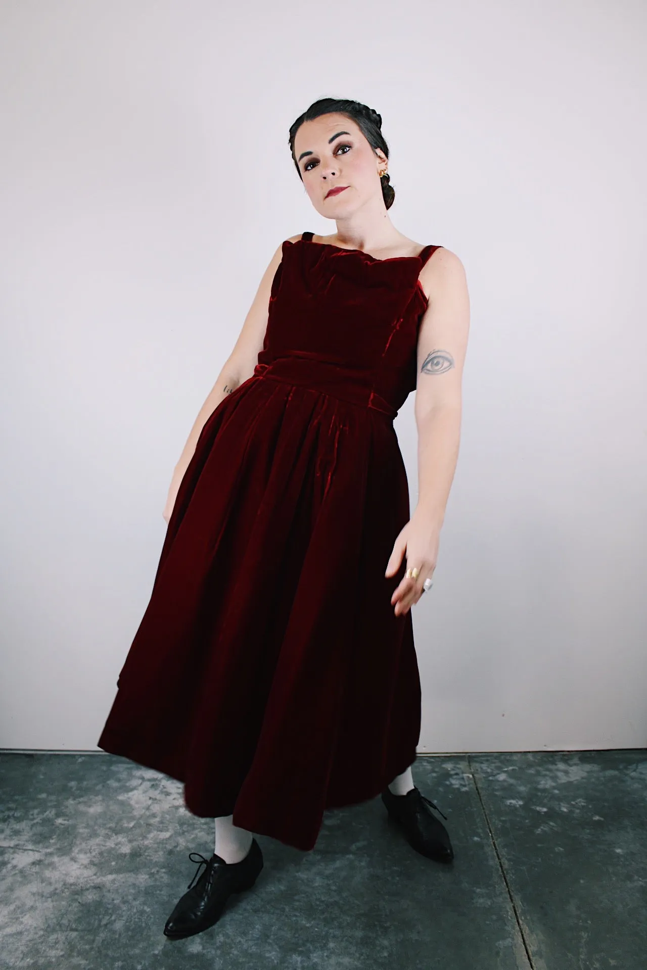 Red Velvet Evening Dress