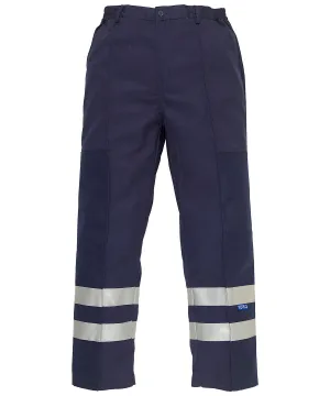 Reflective polycotton ballistic trousers (BS015T) | Navy