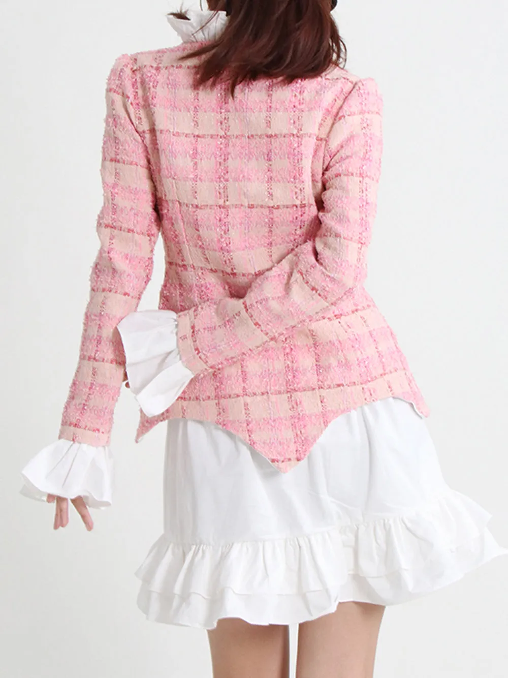 SANE Tweed Dress & Skirt Set in Pink