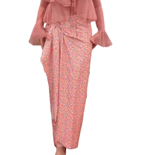 Sequin Ruched Maxi Skirt