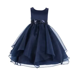 Sequin Ruffles Organza Flower Girl Dress Toddler Wedding Pageant Party Recital Special Event 012S(2)