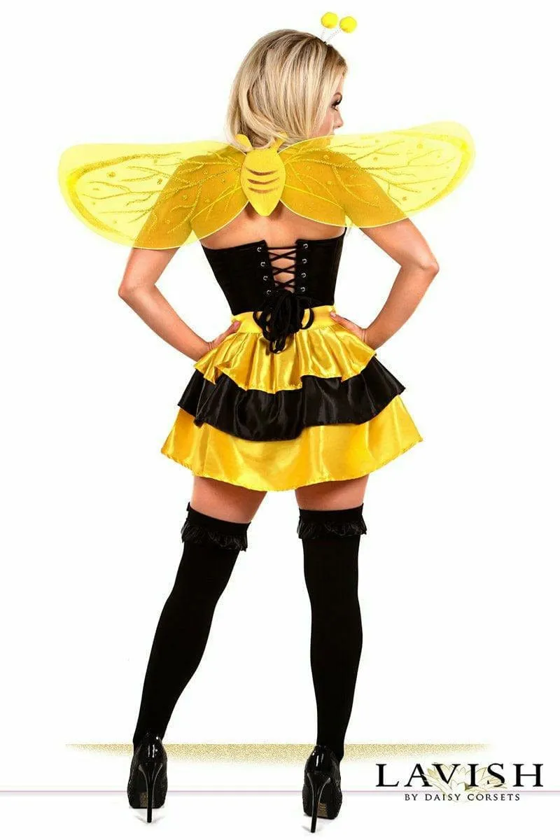 Sexy Deluxe 4 Piece Queen Bee Halloween Costume