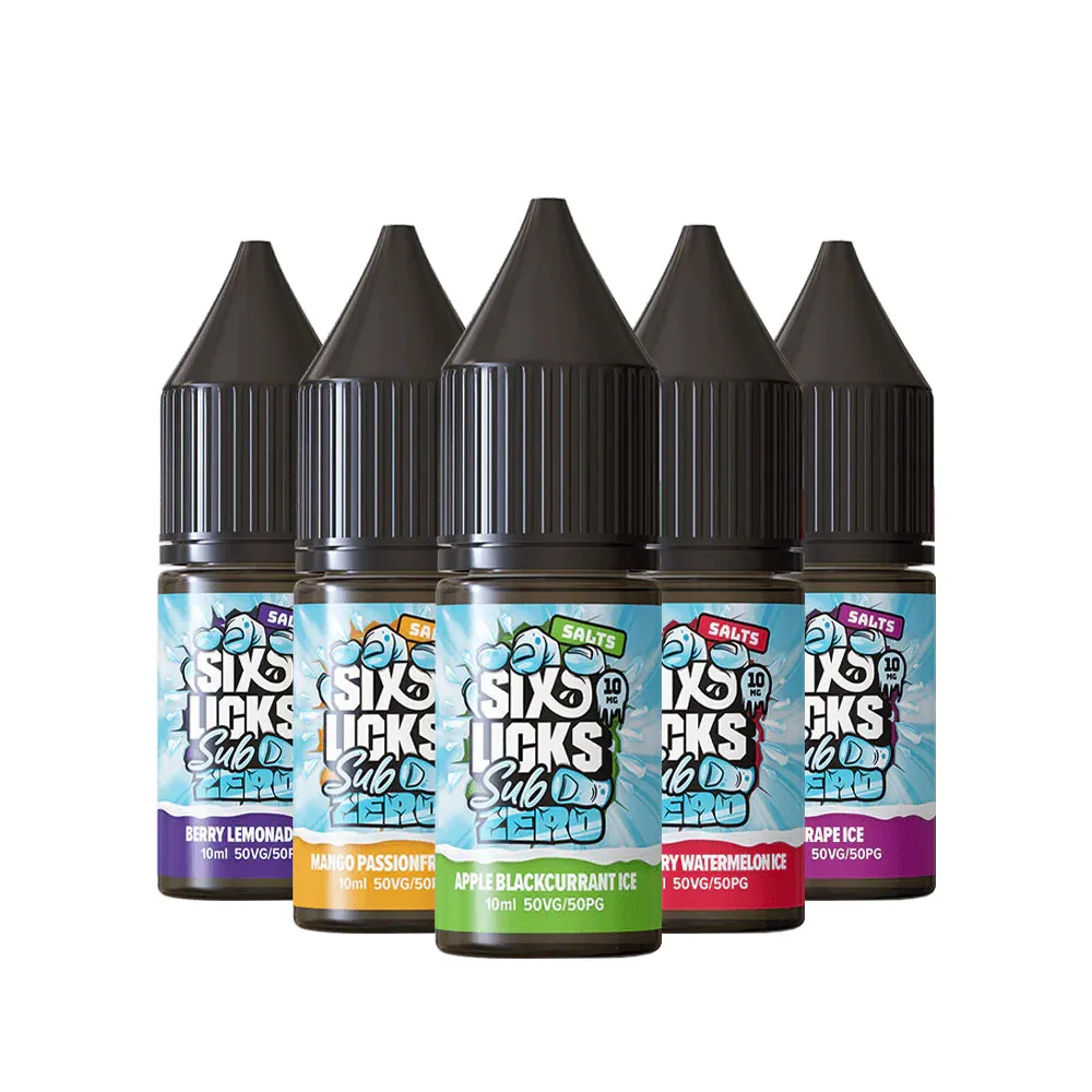Six Licks Sub Zero Nic Salts