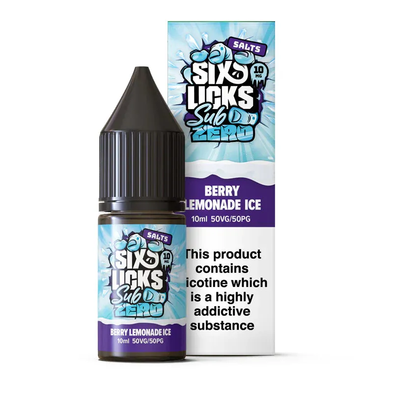 Six Licks Sub Zero Nic Salts