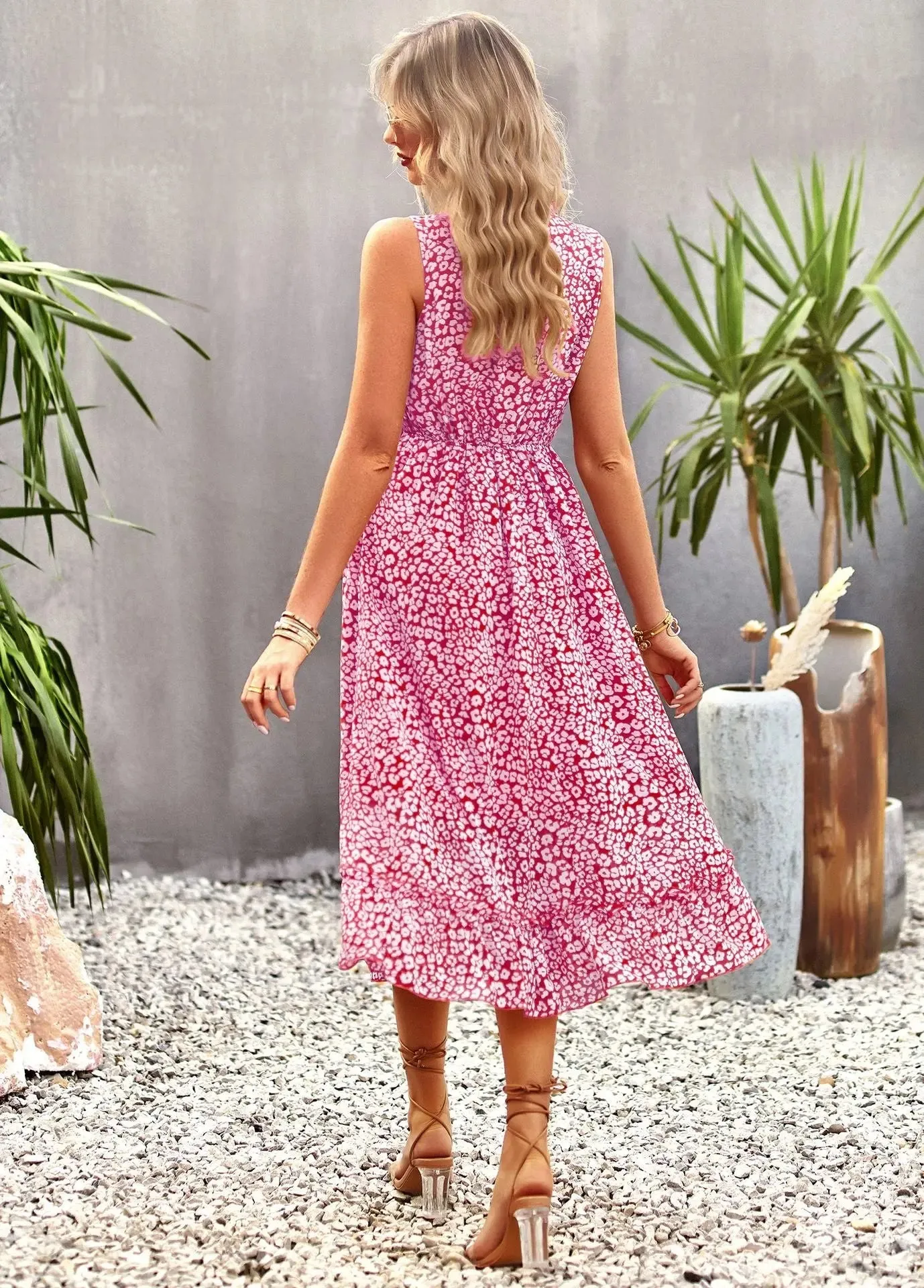 Sleeveless Floral Dress