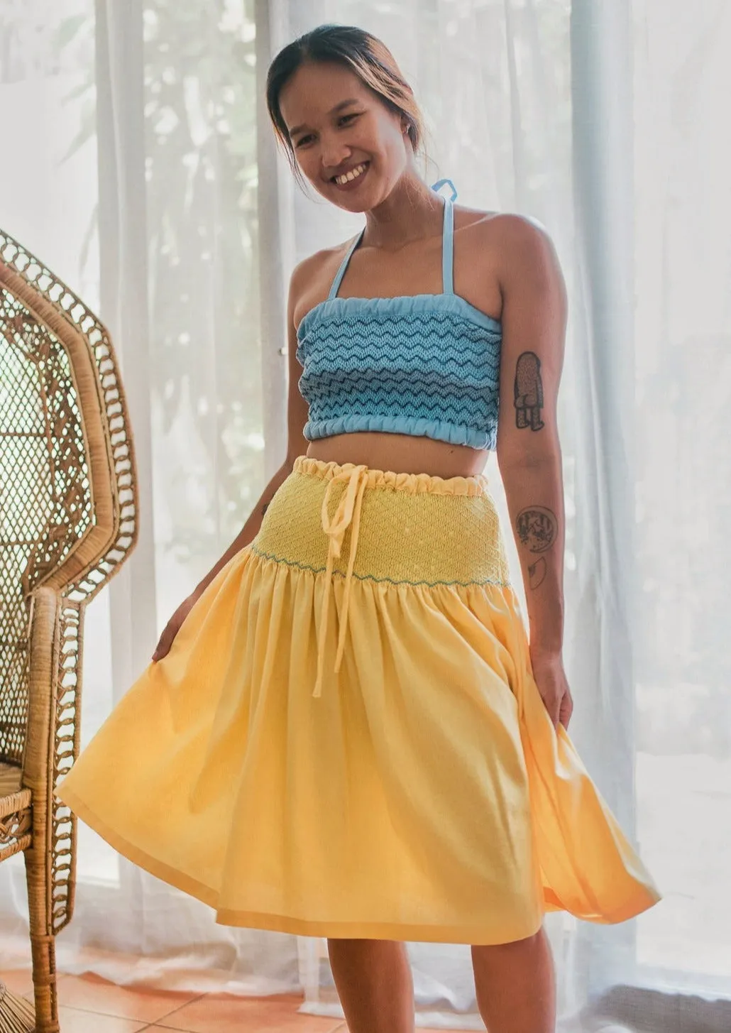 sophia skirt - yellow