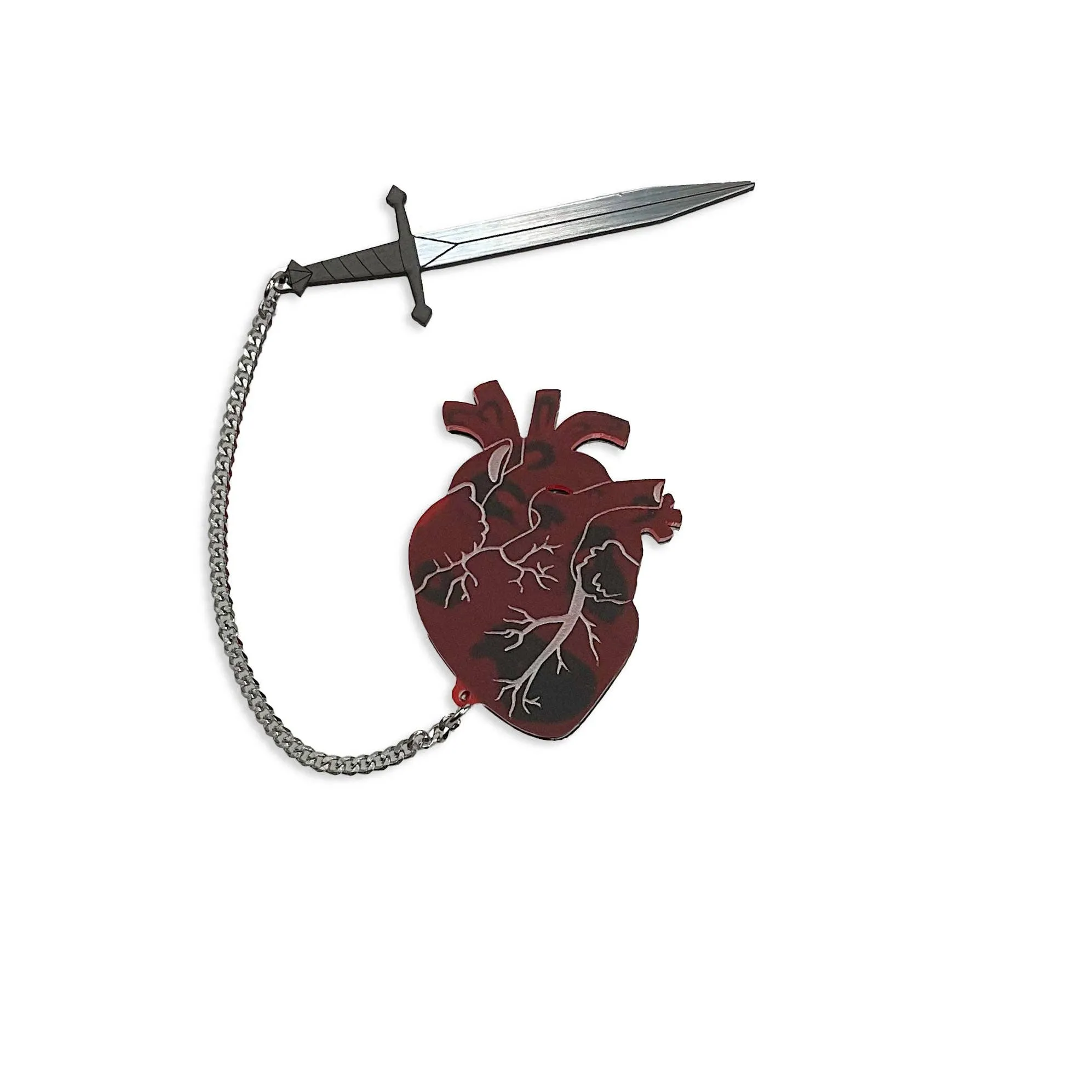 Stabbed Heart Brooch II by Vinca