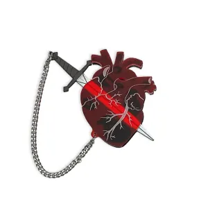 Stabbed Heart Brooch II by Vinca