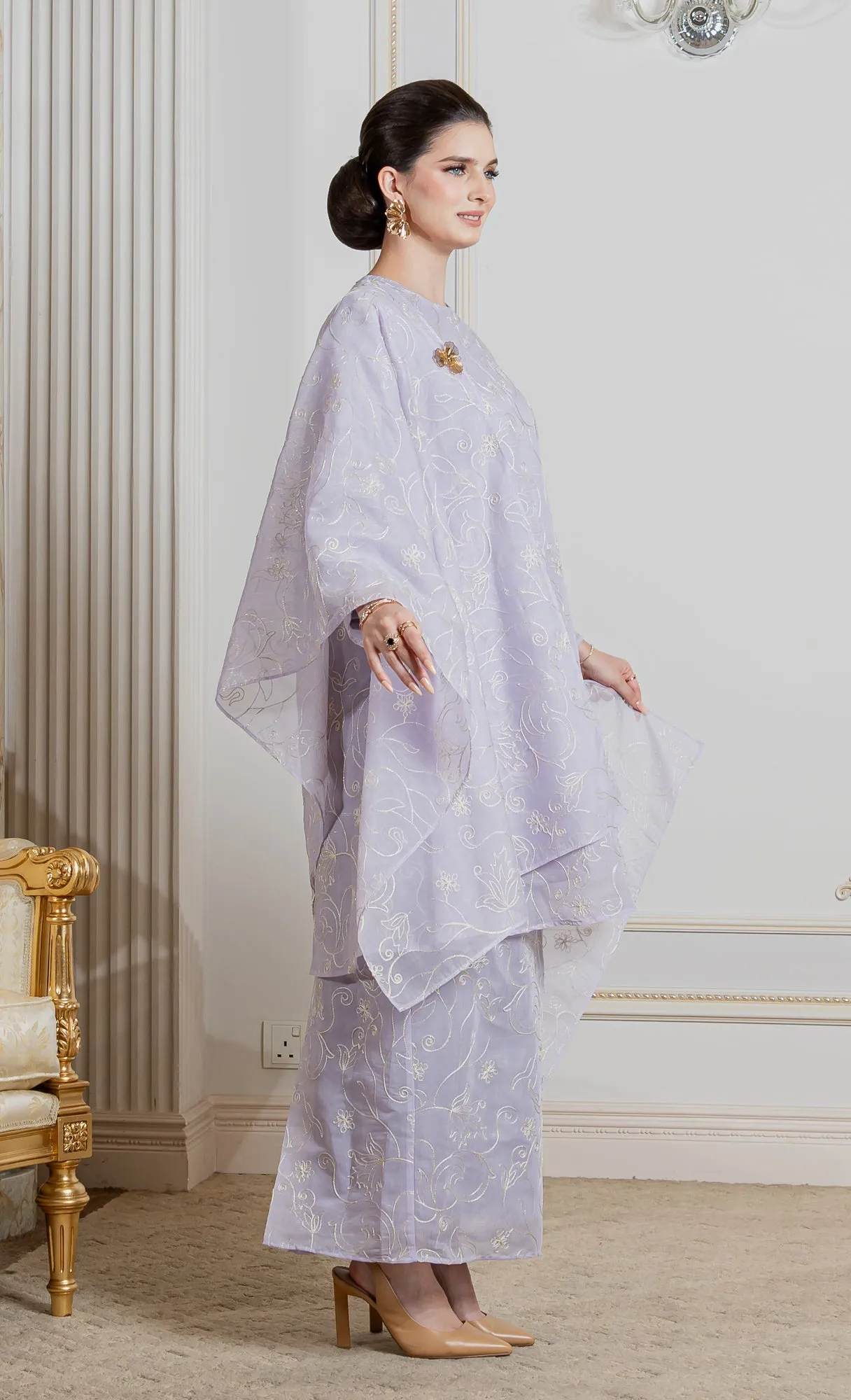 Stellar Kurung in Frosty Lilac