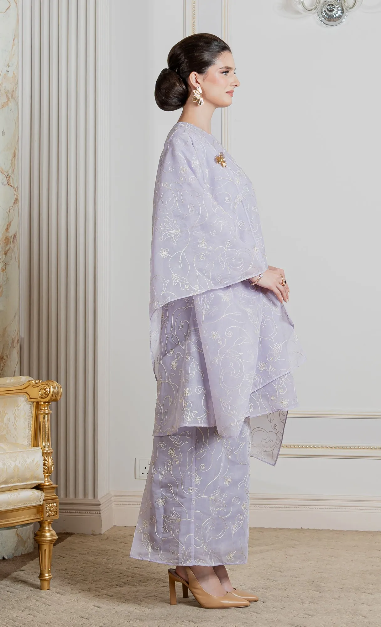 Stellar Kurung in Frosty Lilac