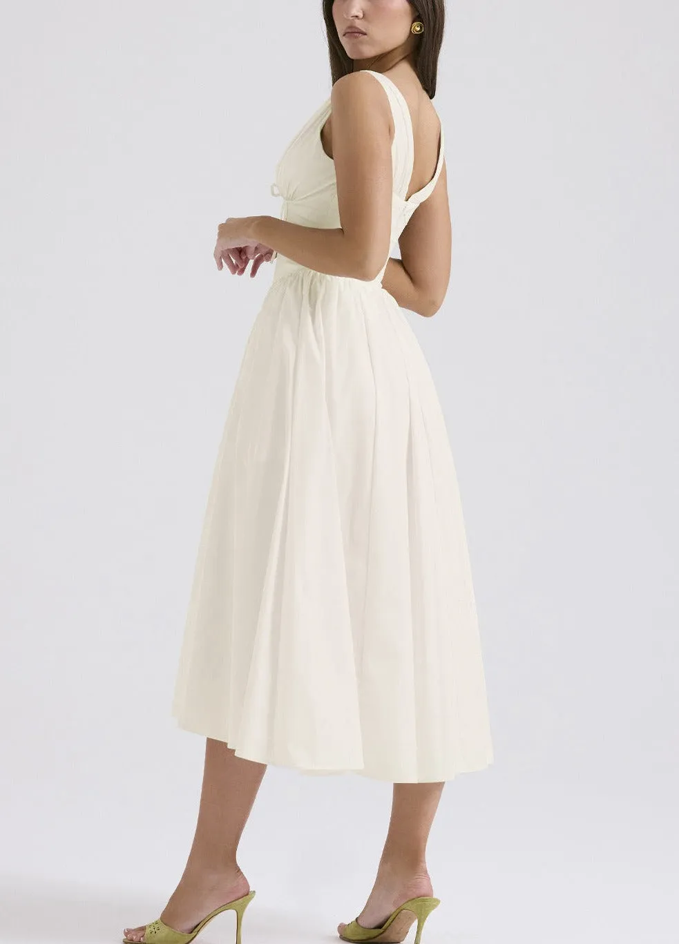 Summer New Solid V-Neck Dress