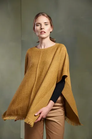 Taboa Poncho Baby Alpaca Color Senape