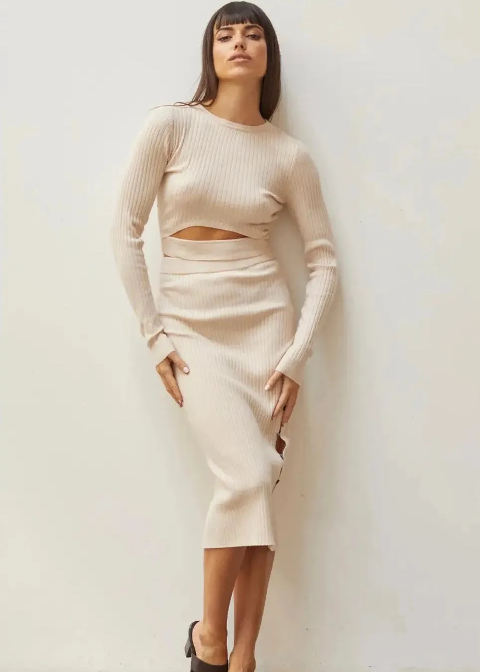 Tainted Love Skirt Set in Cream