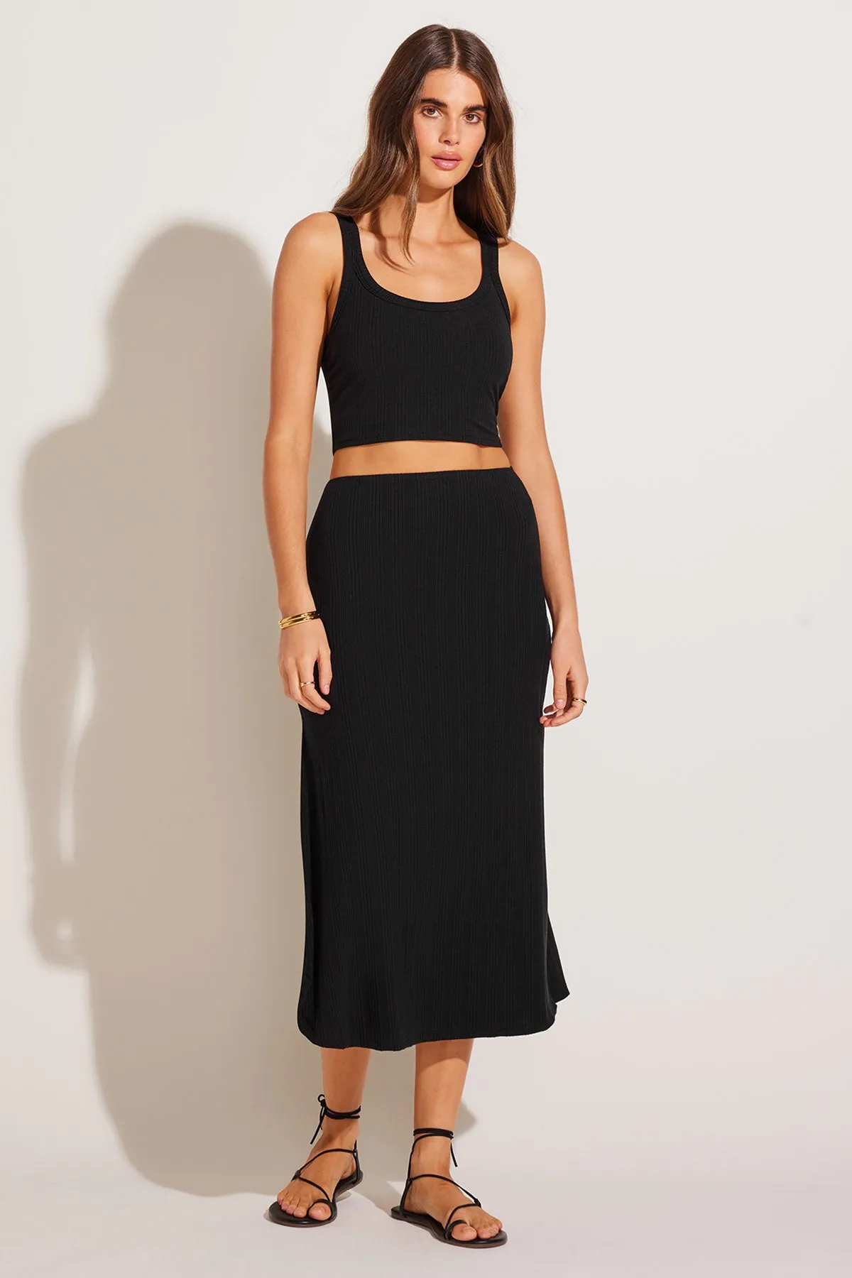 Thalia Skirt - Black Organic Rib