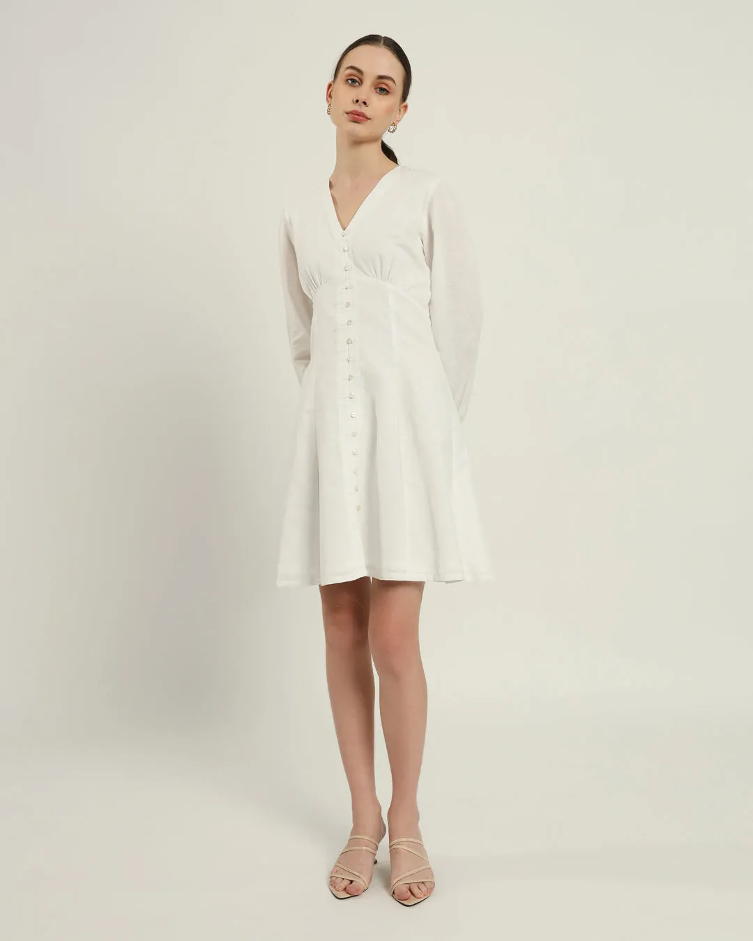 The Dafni Daisy White Linen Dress