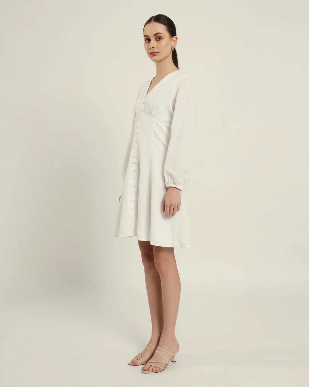 The Dafni Daisy White Linen Dress