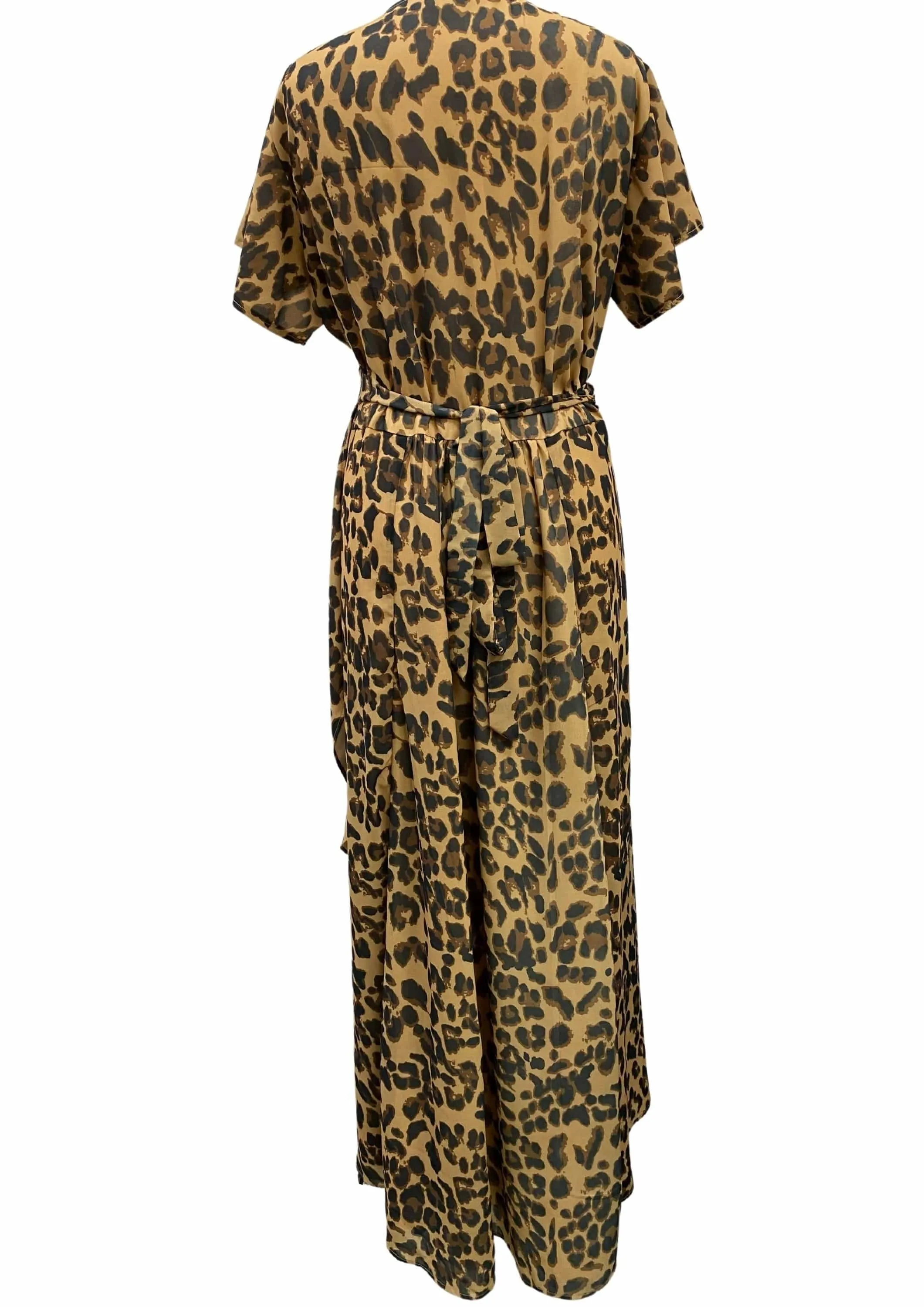 The Maxi Wrap Dress - Classic Leopard