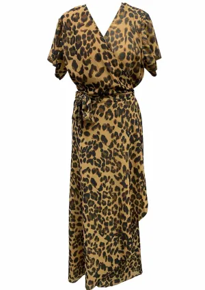 The Maxi Wrap Dress - Classic Leopard
