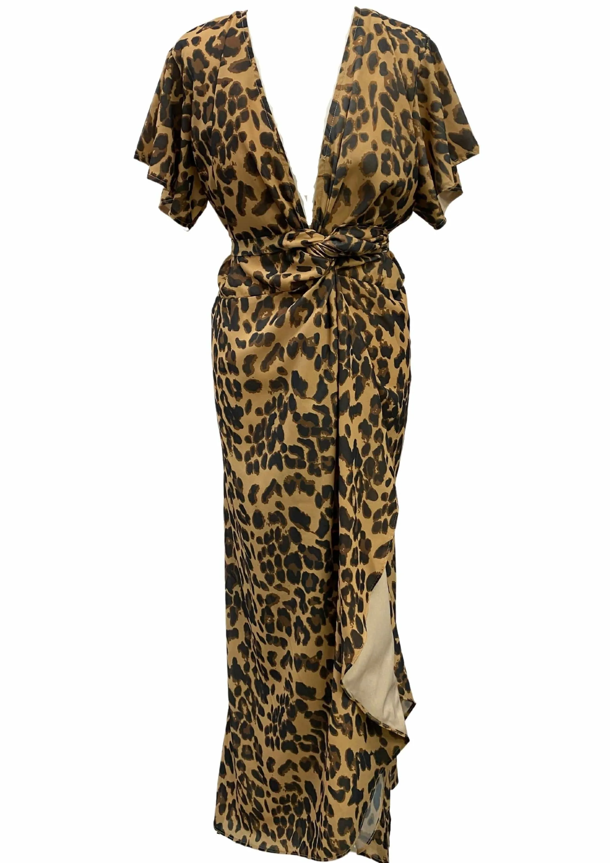 The Maxi Wrap Dress - Classic Leopard