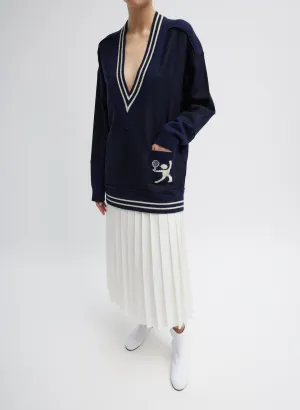 Tilden Deep V-Neck Tennis Sweater