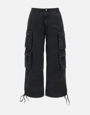 Trianon Black Cotton Denim Trousers