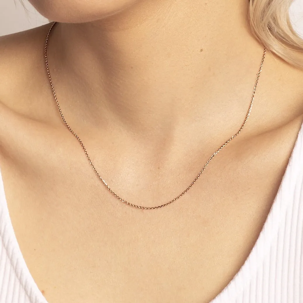 Twizzle Chain Necklace in Rose Gold