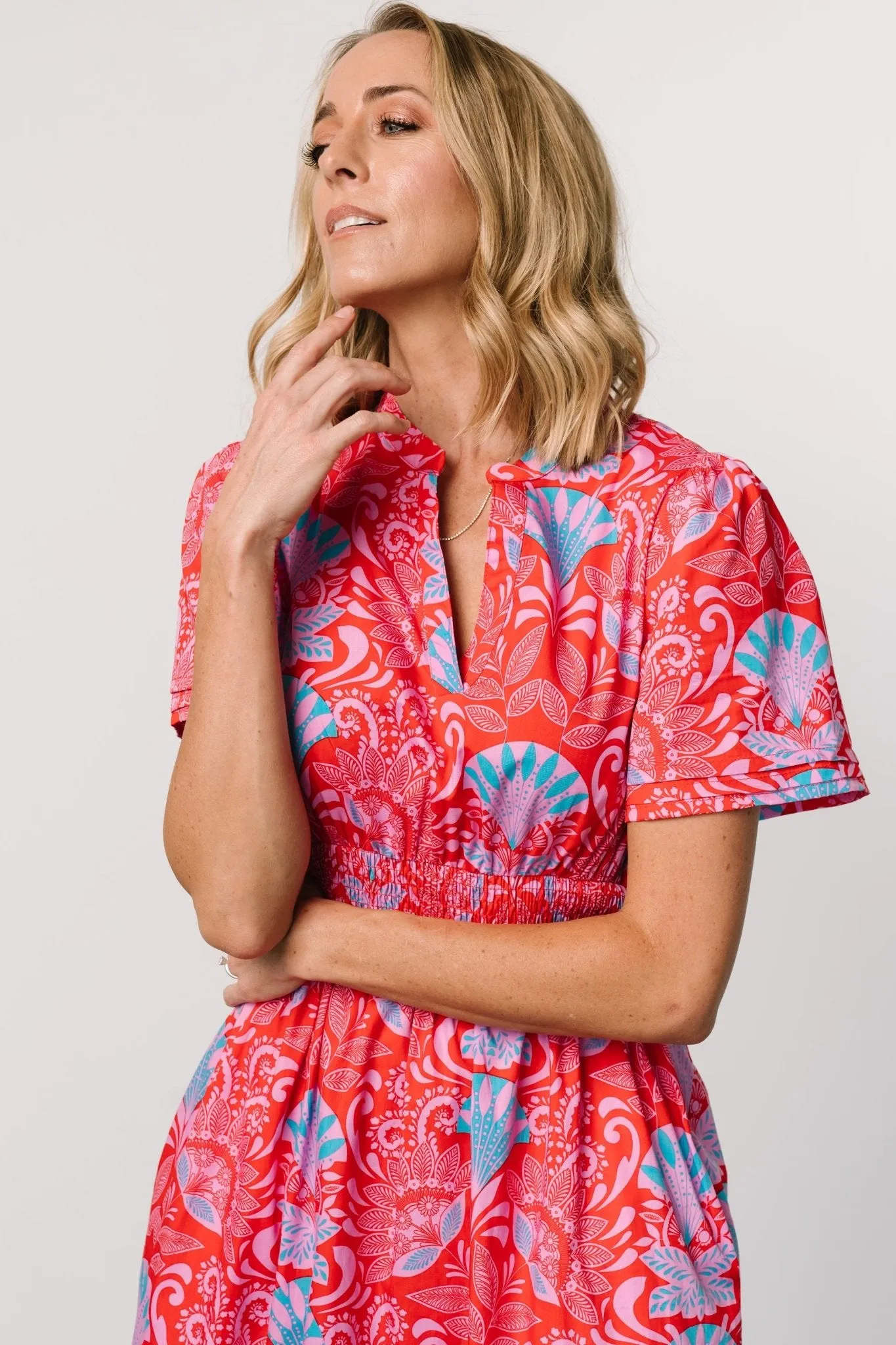 Vera Maxi Dress | Red Multi Print