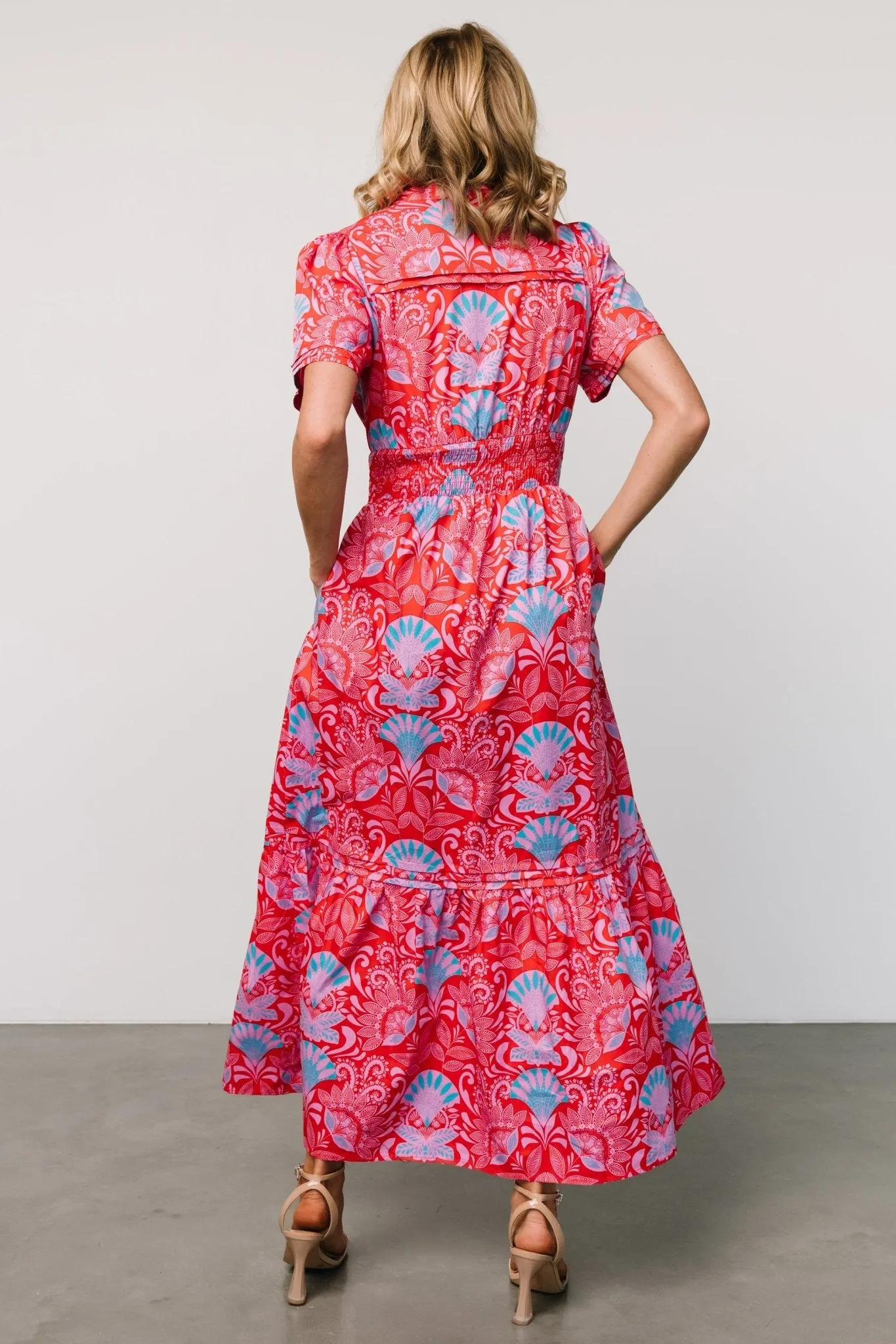 Vera Maxi Dress | Red Multi Print