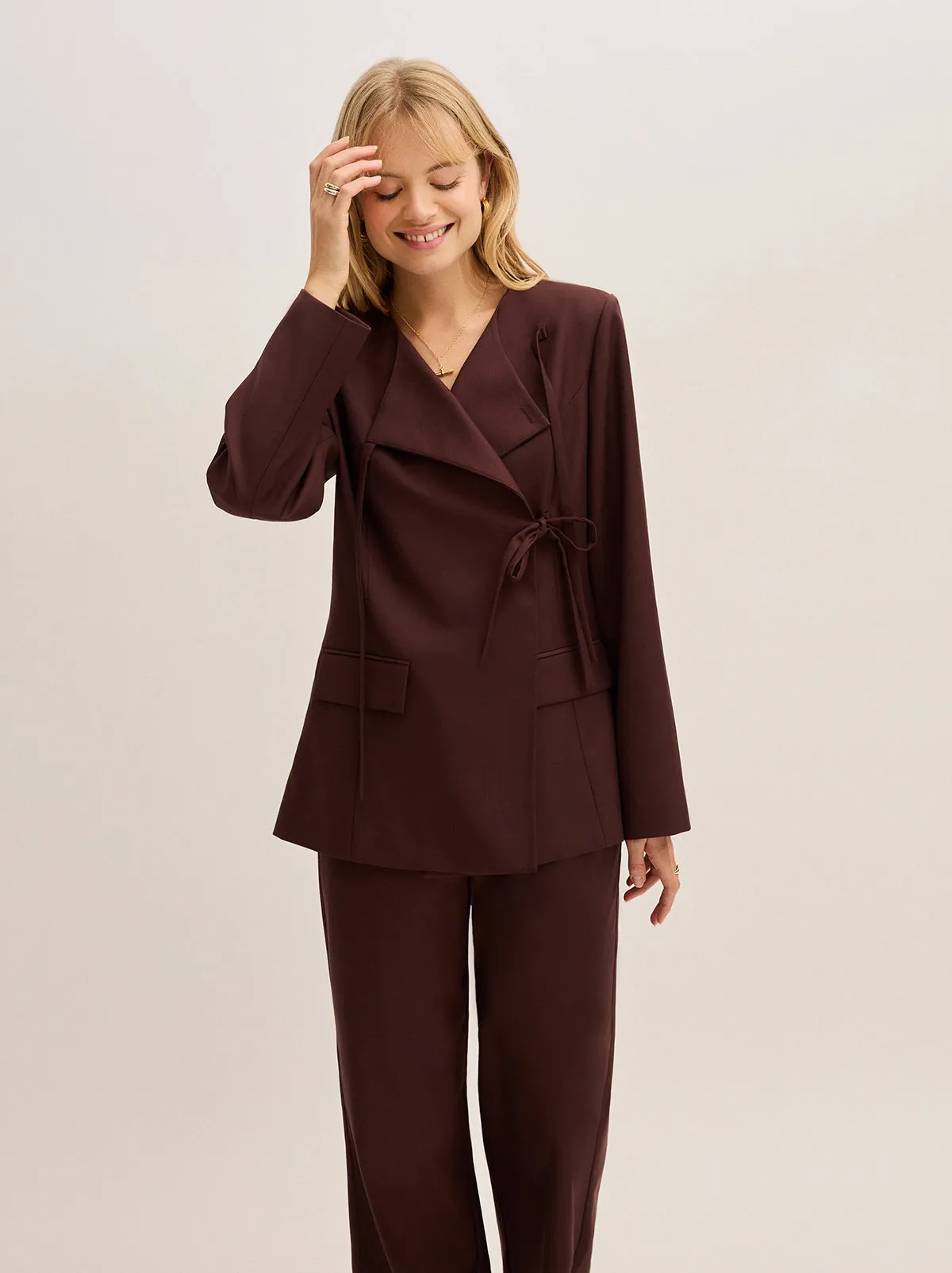 Vivienne Mocha Tailored Blazer