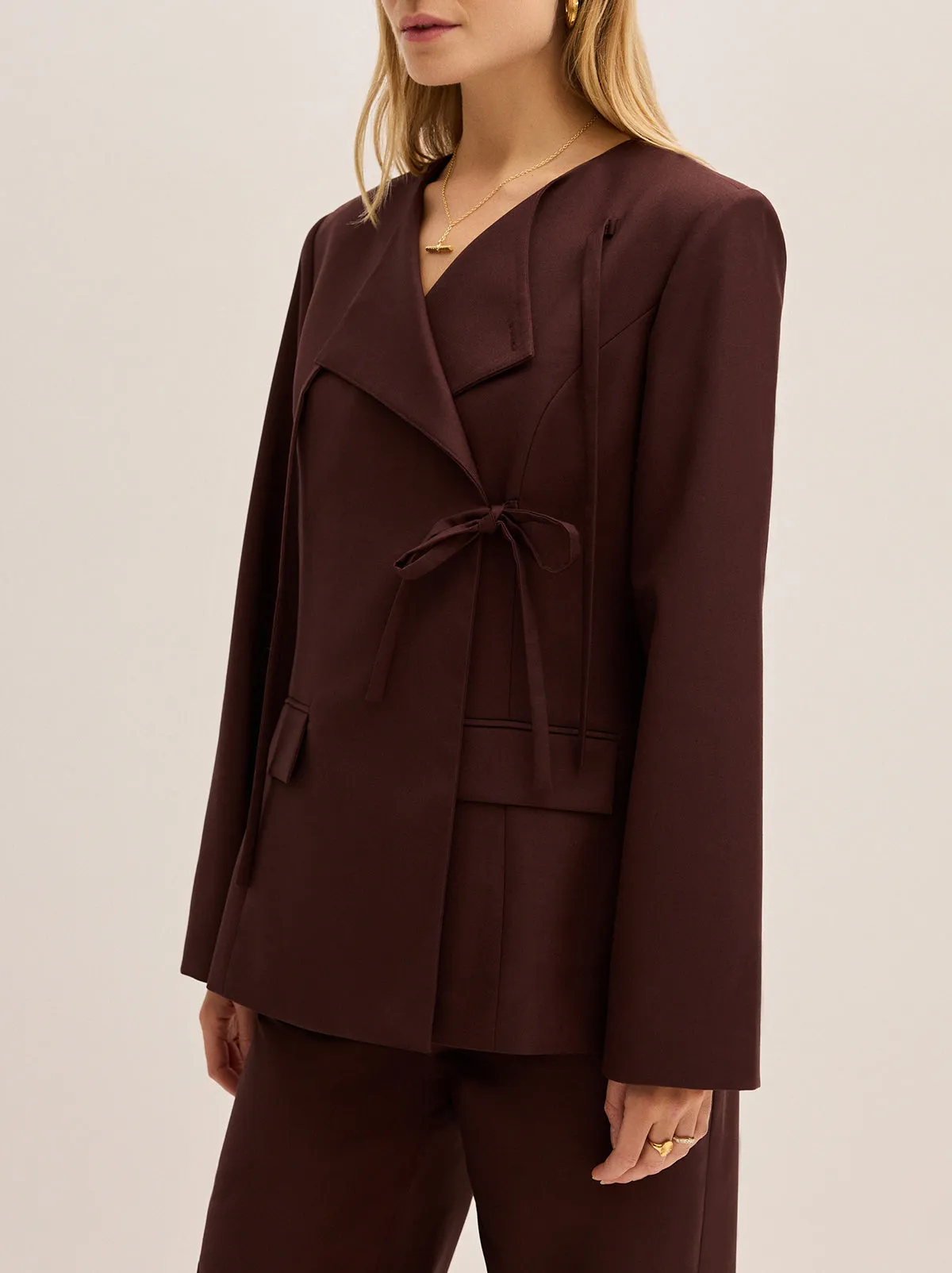 Vivienne Mocha Tailored Blazer